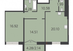 ш. Московское1, 2 Комнаты Комнаты,Квартира,Купить,ш. Московское,12,5341