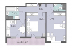 пр- кт Шуваловский23, 2 Комнаты Комнаты,Квартира,Купить,пр-кт Шуваловский,19,5925